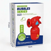 Machine à bulles électrique en forme de poteau d'incendie pour enfants, jouet à bulles automatique avec lumière, cadeau pour fêtes en extérieur