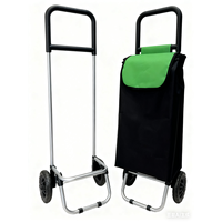 Chariot de courses portable et léger avec roues détachables, sac isotherme pliable, capacité 50 kg, tube en acier