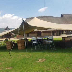 เต็นท์ผ้าใบสองชั้นแบบพกพาเต็นท์กำบังแสงแดดพีวีซีสำหรับตั้งแคมป์เดินป่าชายหาดงานรื่นเริงงานแต่งงานงานกลางแจ้งที่สมบูรณ์แบบ - Product Image 4