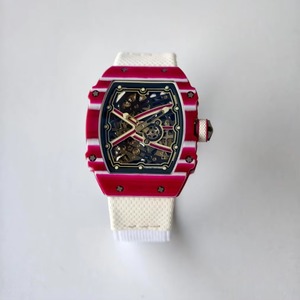 Montre mécanique squelettée automatique haut de gamme, mouvement squeletté, montre pour homme en fibre de carbone avec bracelet en nylon. - Product Image 6