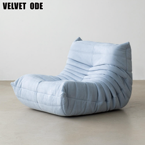 New Arrival Togo Sofa Chair Genuine Leather Foldable Compressed Sponge Relaxing Single Accent Couch for Window Side - Product Image 1