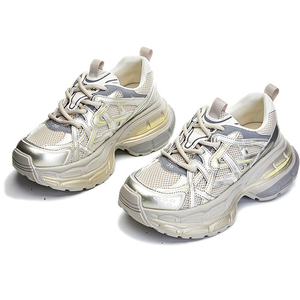Nouvelle Arrivée Chaussures Quotidiennes Coréennes à Semelle Épaisse Rehaussantes pour Femmes de Petite Taille Automne Respirantes Confortables - Product Image 2