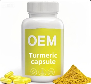 Kapsul Kunyit dengan Lada Hitam & Jahe - Suplemen Kunyit Aktif Kekuatan Tinggi Kurkumin - Product Image 1