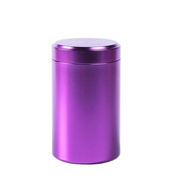 Bouteille de stockage de thé en alliage d'aluminium et de titane avec couvercle à vis, 60ml, 120ml, 140ml, mini boîte à thé en métal pour voyage, couleurs violet, bleu, noir