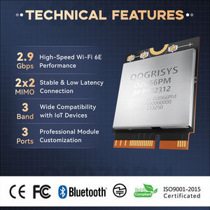 Module <span class=keywords><strong>Wifi</strong></span> Bt Wifi6e QCA2066 IEEE802.11a/b/g/n/ac/ax 2.4/5/6GHz 160MHz 13.0x15.0x2.3mm 2T2R Pcie <span class=keywords><strong>Point</strong></span> <span class=keywords><strong>d</strong></span>'<span class=keywords><strong>accès</strong></span> <span class=keywords><strong>Wifi</strong></span> pour tablette - Product Image 4