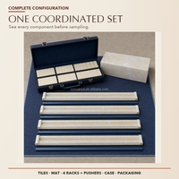 166 Set Mahjong Amerika Moonstone Blue Flash dengan 4 Rak, Alas, dan Kotak untuk Klub Termasuk Pilihan Program Anggota