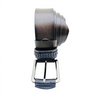 Cinturón de Cuero Marrón de Piel de Vaca Vintage con Hebilla Cuadrada de Acero, Diseño Sólido y Duradero para Jeans, Pantalones, Oficina, Bodas - Product Image 2