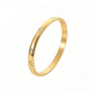 Bracelet en acier inoxydable incrusté de zircons assorti à la mode pour femme XIXI Bracelet en <span class=keywords><strong>or</strong></span> <span class=keywords><strong>18</strong></span> <span class=keywords><strong>carats</strong></span> - Product Image 1
