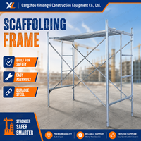 Échafaudage mobile en acier galvanisé, cadre trapézoïdal, escalier étroit, haute résistance, pliable, charge de 500 kg