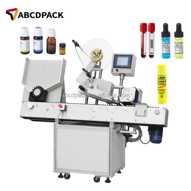 Good Performance Round Vials Tube Flat Horizontal Type Rolling Labeling Machine  Automatic Horizontal Roller Labeling Machine