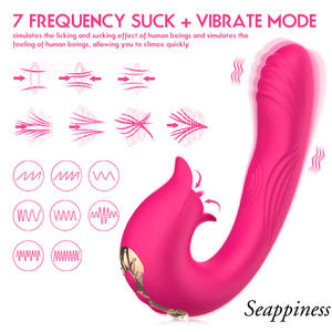 7 Frequentie Zuigen Likken Clitoris Stimulatie G-spot Seksspeeltjes 10 Frequentie Kloppen Massage Paar Masturbator Vagina Vibrator - Product Image 2