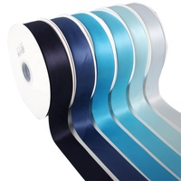 Stocké 4cm 100 Yards rouleau simple face ruban de Satin uni couleur Polyester rubans fournitures pour ruban Roses