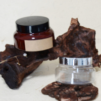 Pot cosmétique en plastique à large ouverture, personnalisé avec étiquette privée, ambre transparent, vide, pour gommage corporel, crème, avec couvercle à vis