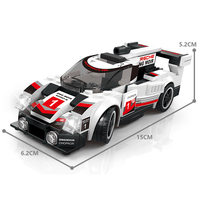 Blocs de construction pour voiture 2883, petites pièces, supercar, course automobile, voiture de sport, modèle MOC, blocs de construction éducatifs pour enfants, jouet en plastique de collection