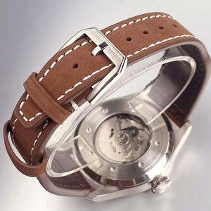 Tandorio新品43mmパイロットウォッチガラスバックシンプルブラックサファイアガラス自動NH35A/PT5000機械式時計200m防水 - Product Image 6