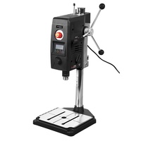 Perceuse à colonne numérique mini 800W, capacité de perçage 13mm, écran LCD, guide laser, lumière LED, vitesse variable, 110/220V pour le métal
