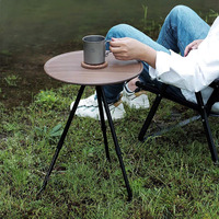 Table pliante ronde de pique-nique légère Yangfan Table pliante de Camping en plein air à jambe réglable