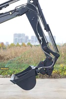 Mini-excavatrice forestière avec moteur diesel puissant, chenilles en caoutchouc, accessoires multifonctionnels pour l'agriculture et l'aménagement paysager