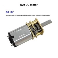 Mini moteur à engrenages CC N20 GA12-N20 12V, micro-moteur réducteur en métal 30-1000 tr/min pour appareils électroménagers, modèles RC, bras robotiques