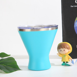 Custom Logo Stainless Steel Double Wall Vacuum Insulated 10oz Cocktail <strong>Wine</strong> Cup Martini Margarita <strong>Tumbler</strong> with Lid - Product Image 5