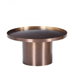Living Room <b>Gold</b> Coffee and <b>Side</b> <b>Table</b> Luxury All Metal of Type <b>Table</b> Usage Office Home Room Restaurant <b>Round</b> Made in India 2023 - Product Image 3