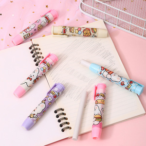 Venta al por mayor <span class=keywords><strong>cosas</strong></span> de la escuela papelería <span class=keywords><strong>Kawaii</strong></span> Push-pull diseño creativo lindo conejo portátil lápiz goma borrador pluma para niños - Product Image 4