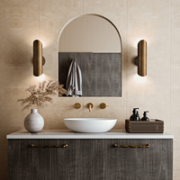 Applique murale en cuivre vieilli de style vintage moderne, applique murale LED personnalisable de style américain moderne pour salon et salle de bain