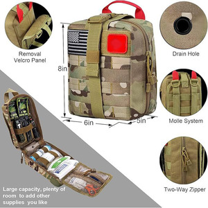 142 pièces d'équipement de survie professionnel avec poches Molle pour le camping, l'usage en plein air et la randonnée en milieu sauvage pour hommes - Product Image 2