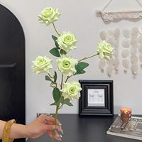 H33 6 Kunstmatige Rozen Kunstbloemen Creatieve Bloemdecoratie Raamdecoratie Fotografie Props voor Binnen Kerstdecoratie