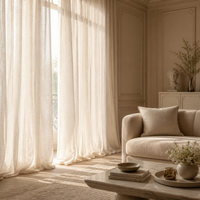 Voile de luxe en polyester 100% avec fil doré, motif géométrique abstrait, maille micro-plissée haute densité, 230g/m²