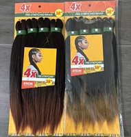 Prix d'usine 38" 4X Cheveux à tresser Yaki pré-étirés, Cheveux à tresser Jumbo, Extensions à tresser naturelles, Cheveux à tresser Ez