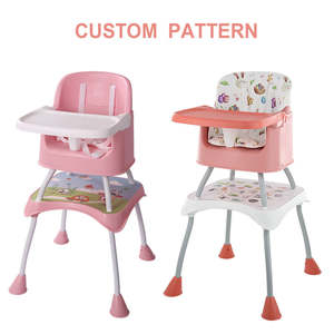 <span class=keywords><strong>Chaise</strong></span> d'Alimentation Réglable pour Bébé Ensemble <span class=keywords><strong>de</strong></span> <span class=keywords><strong>Chaise</strong></span> Réhausseur <span class=keywords><strong>de</strong></span> Manger Convertible <span class=keywords><strong>Chaise</strong></span> Haute pour Bébé 6 en 1 avec Table - Product Image 4