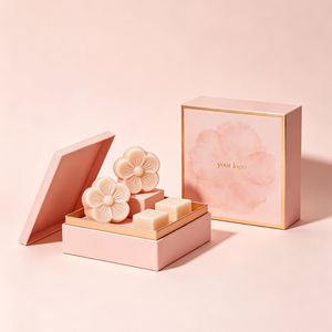 FX Recycled Paper Box for Natural Soap Gift Sets <b>Magnetic</b> Closure High-End Packaging Non-Foldable Lid Base Personalized Brand - Product Image 3