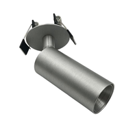Spot LED encastré minimaliste de style mid-century, à angle réglable, finition brossée, pour montage en surface