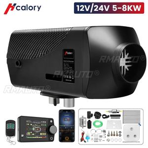 Chauffage de voiture Hcalory 12V et 24V, chauffage au diesel, 5-8KW, chauffage autonome, grand écran LCD, interrupteur à bouton pour SUV, camping-car, entrepôt - Product Image 1