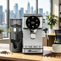 Cafetera Espresso Compacta y Silenciosa Anbolife, 20 Bares, Molinillo Integrado, Pantalla Táctil Grande, Presión Estable, OEM