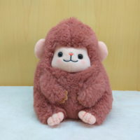 Fournisseur de Peluches de Haute Qualité – Jouets Singes Brodés Professionnels de 8 Pouces, 4 Couleurs, pour le Soulagement du Stress et les Boutiques de Cadeaux