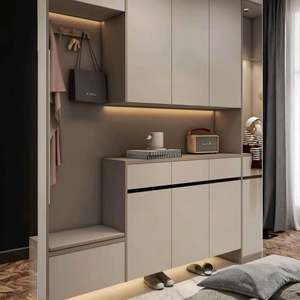 Étagère à chaussures en bois de style moderne, grande capacité, organisateur de placard, autoportante, peut contenir plus de 10 paires, pour une utilisation en chambre - Product Image 1