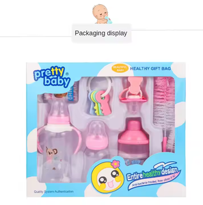 Coffret Cadeau de Biberons <span class=keywords><strong>pour</strong></span> Nouveau-né, Ensemble de 8 Pièces, <span class=keywords><strong>Biberon</strong></span> en Silicone PP Sans BPA <span class=keywords><strong>pour</strong></span> Mère et Bébé - Product Image 5