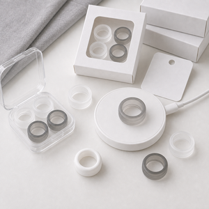 Oura <b>Ring</b> 5/4 Galaxy <b>Ring</b> RingConn Ultrahuman Silicone Cover Case Transparent Frost Smart <b>Ring</b> Protector <b>Thin</b> See Through - Product Image 2