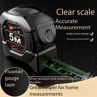 Kit de ruban à mesurer en acier inoxydable haute précision, luminescent dans l'obscurité, avec coque en plastique personnalisable pour travaux nocturnes