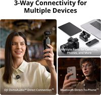 Microphone sans fil Mic 3 (2 émetteurs + 1 récepteur + étui de charge) pour iPhone/Caméra/Android, ultraléger, avec contrôle de gain adaptatif et double équilibrage