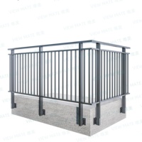 Systèmes de balustrades de balcon et d'escalier en tube carré en alliage d'aluminium ultra-mince, sans soudure, à fixation au sol et au mur, design moderne, résistant à la rouille