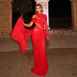 Gaun Pesta Berhias Manik-Manik Emas Model Duyung untuk Acara Malam dan Prom - Product Image 4