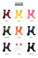 Vente en gros de chaussettes de cyclisme antidérapantes Compression pour hommes femmes Respirant Sports Soccer Running Service personnalisé