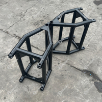 Bloc de charnière d'extrémité de fourche en aluminium 6082-T6 haute résistance, homologué TUV, avec plaque de base à angle réglable pour structure de passerelle