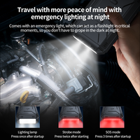 Démarreur de voiture portable 1000A et batterie externe avec écran numérique, lumière d'urgence, anti-étincelles pour motos et voitures particulières