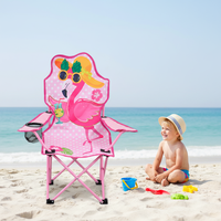 Chaise de camping et de plage pliable pour enfants, légère, en acier, personnalisée, motif animalier, motif de dessin animé, en tissu Oxford, portable