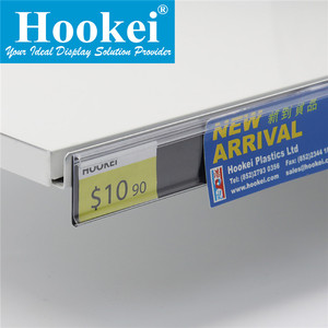 Supermercado al por menor plástico PVC acrílico etiqueta adhesiva tira de datos precio titular para estantes - Product Image 4