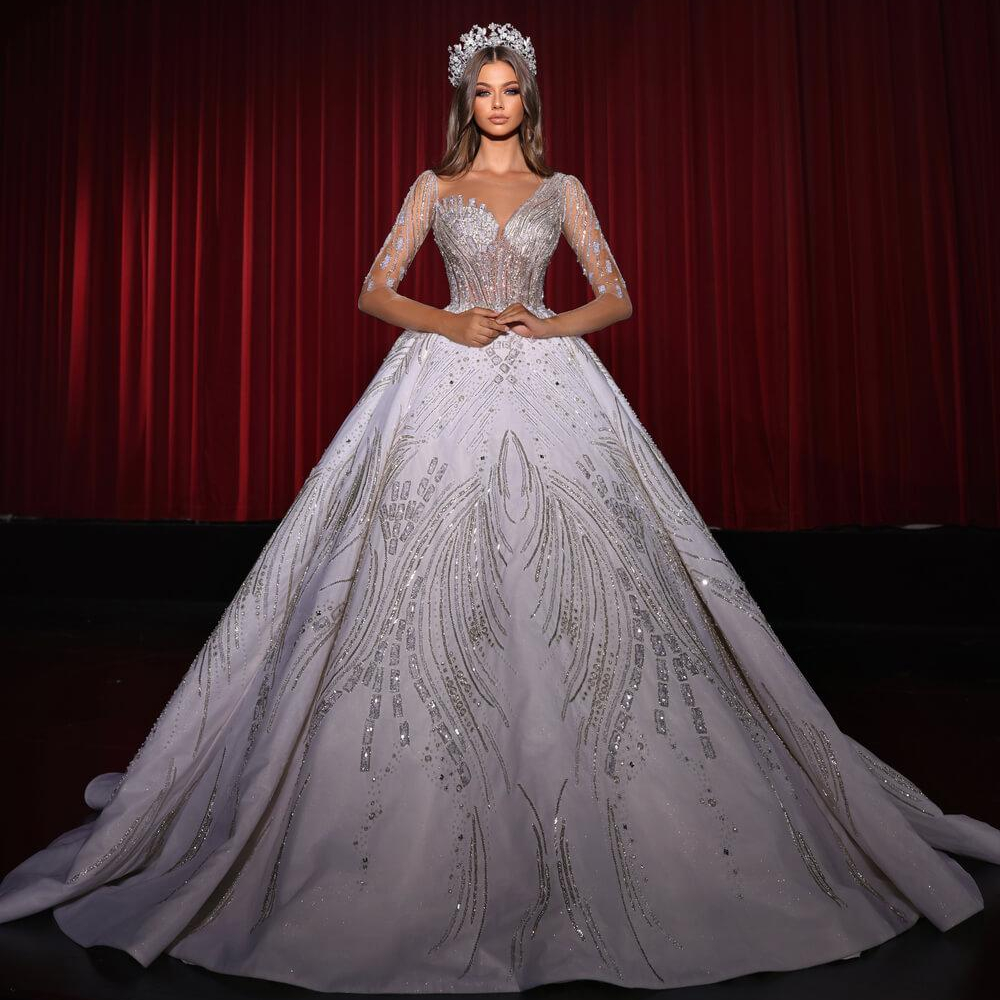 Bling Wedding Dresses Ball Gown 2025 New Design
